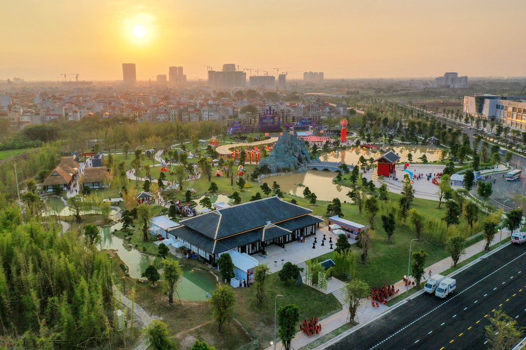 Hoàng hôn vườn nhật Zenpark Smart City