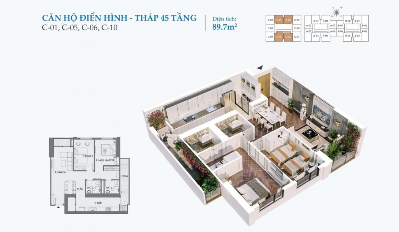 thiết kế căn hộ grand sunlake 135 trần phú hà đông